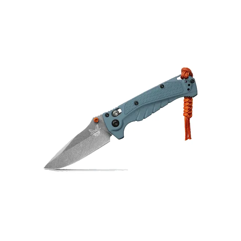 18060 Adira Folding Knife – Depth Blue Grivory Handle, Drop-Point Blade 1