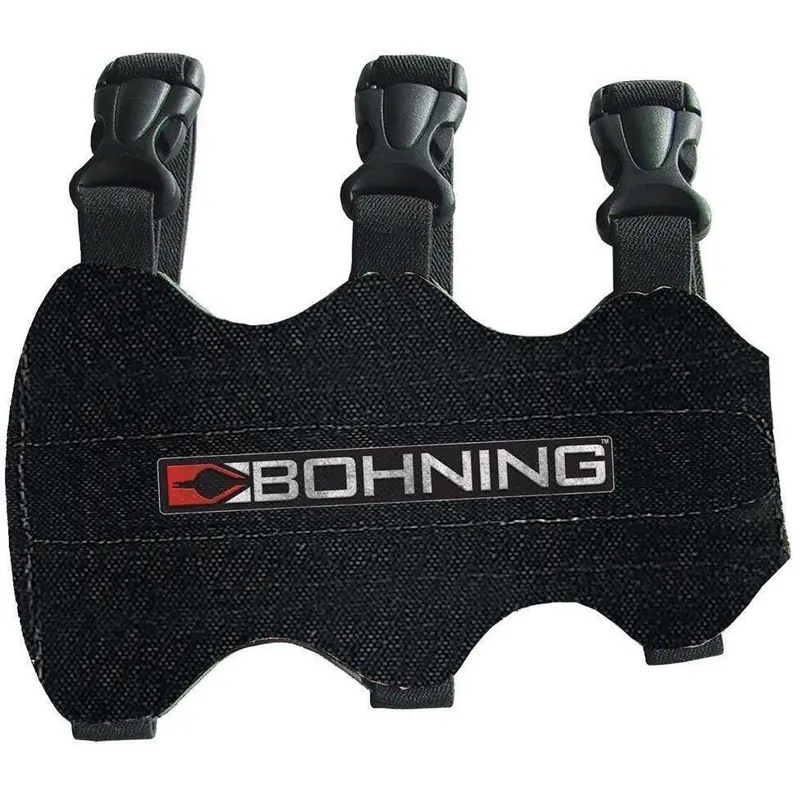 3-Strap Adjustable Armguard – Matte Black Finish 1