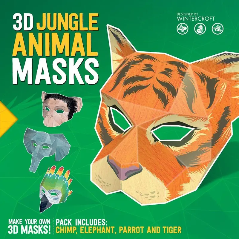 3D Jungle Animal Masks Craft Kit 1