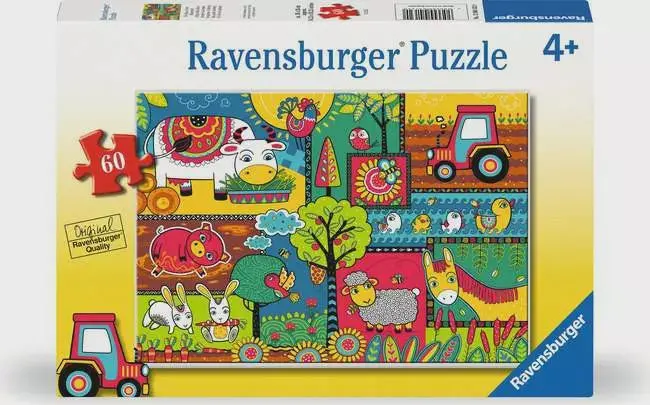 A Day At The Farm Children'S Learning Puzzle (60 Pieces) 1