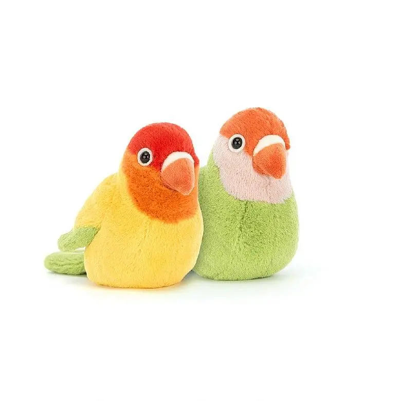 Adorable Pair Of Lovebird Plush Toys 1