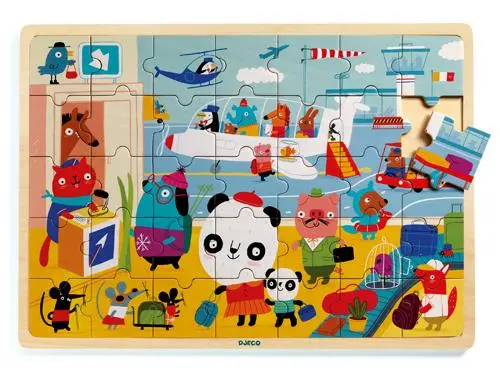 Airport-Themed Wooden Floor Puzzle 1