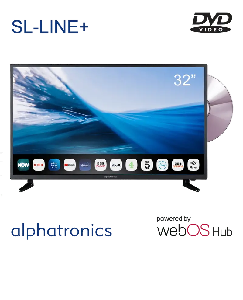 Alphatronics Sl-Line+ 32" Smart Led Tv With Webos And Built-In Dvd Player 1