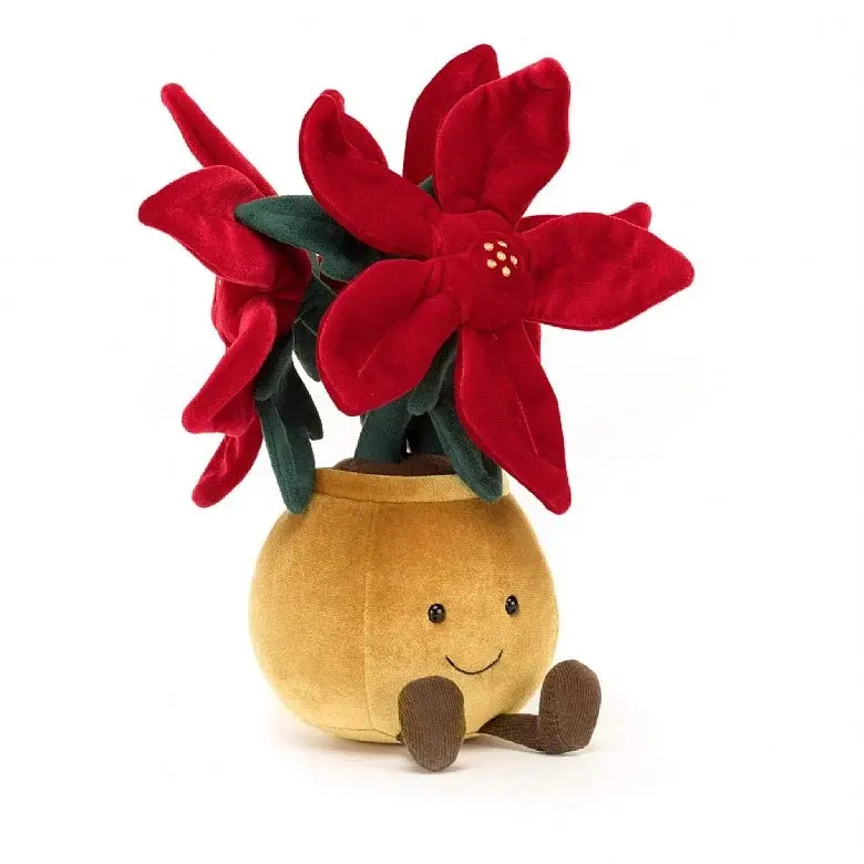 Amuseable 2023 Poinsettia Festive Plush 1