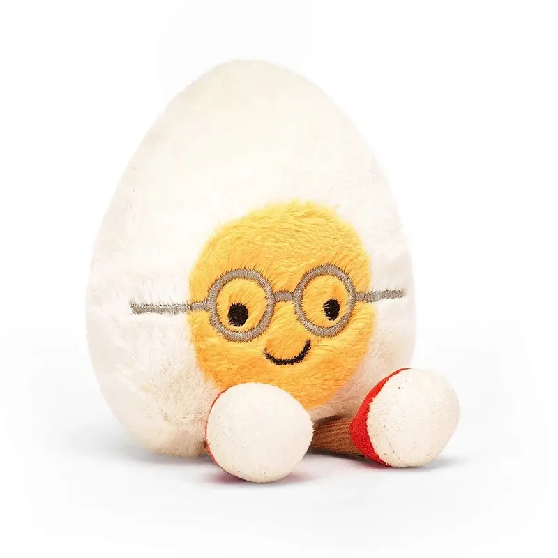 Amuseable Boiled Egg Plush – Geek-Style Design 1