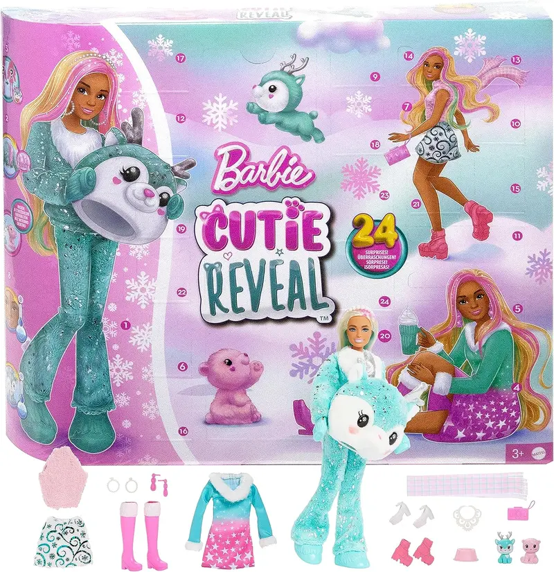 Barbie Cutie Reveal Holiday Countdown Calendar 2023 1