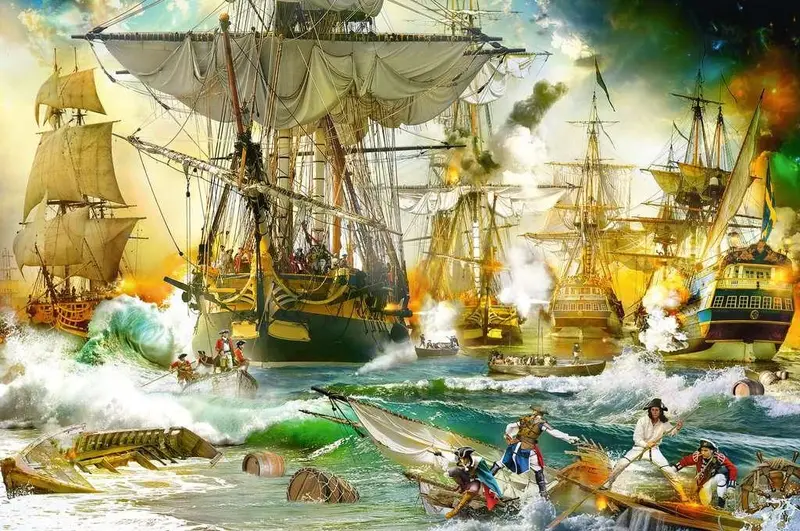 Battle On The High Seas: 5000-Piece Jigsaw Puzzle 1