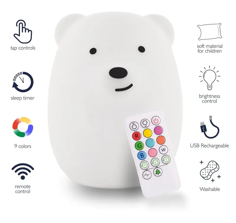 Bear-Shaped Led Nightlight For Bedrooms 1