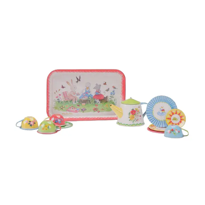 Big Family Metal Tea Set – Realistic Pretend Play Kitchen Accessory 1