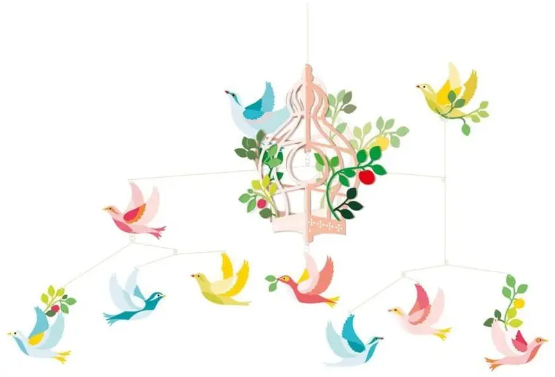 Birdcage-Style Hanging Mobile 1