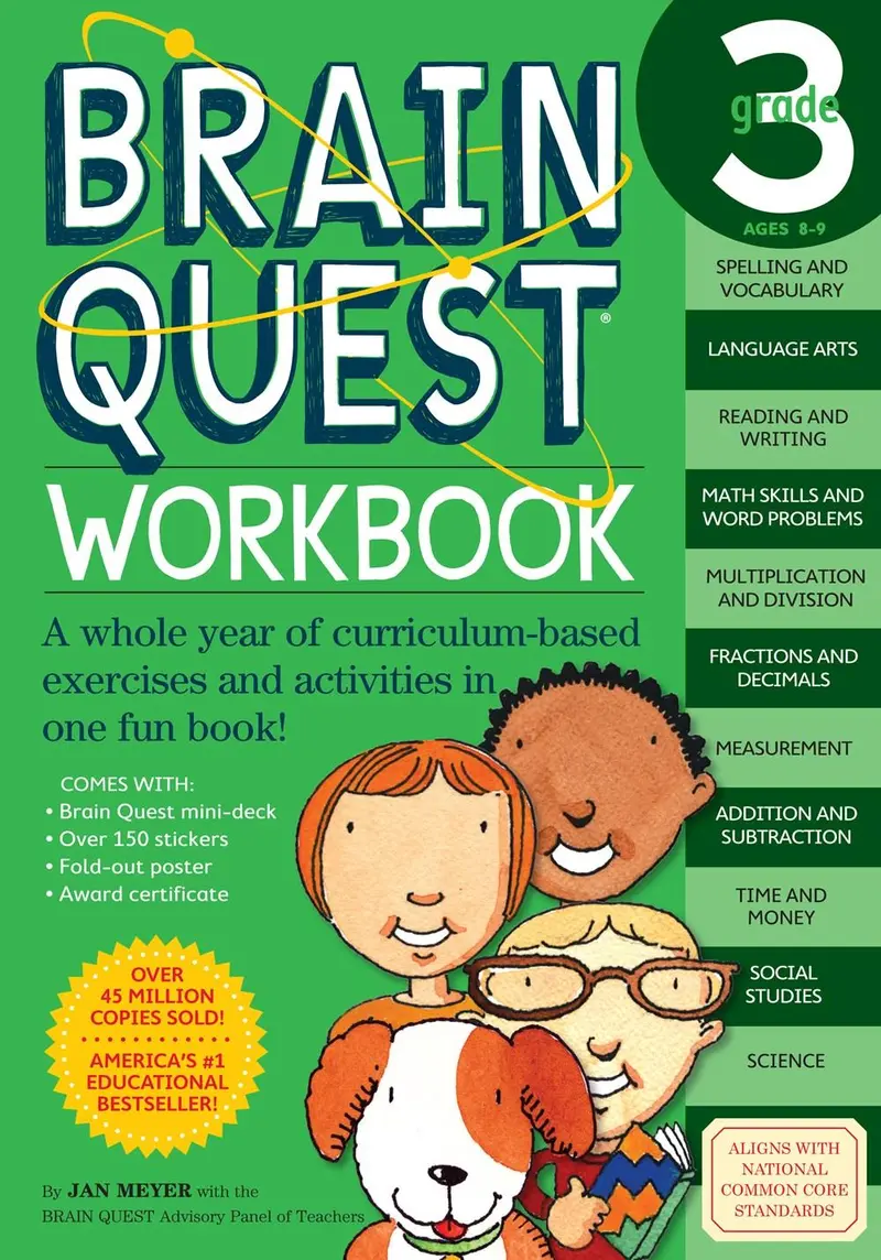 Brain Quest Grade 3 Workbook – Curriculum-Based Practice Questions & Skills Review 1