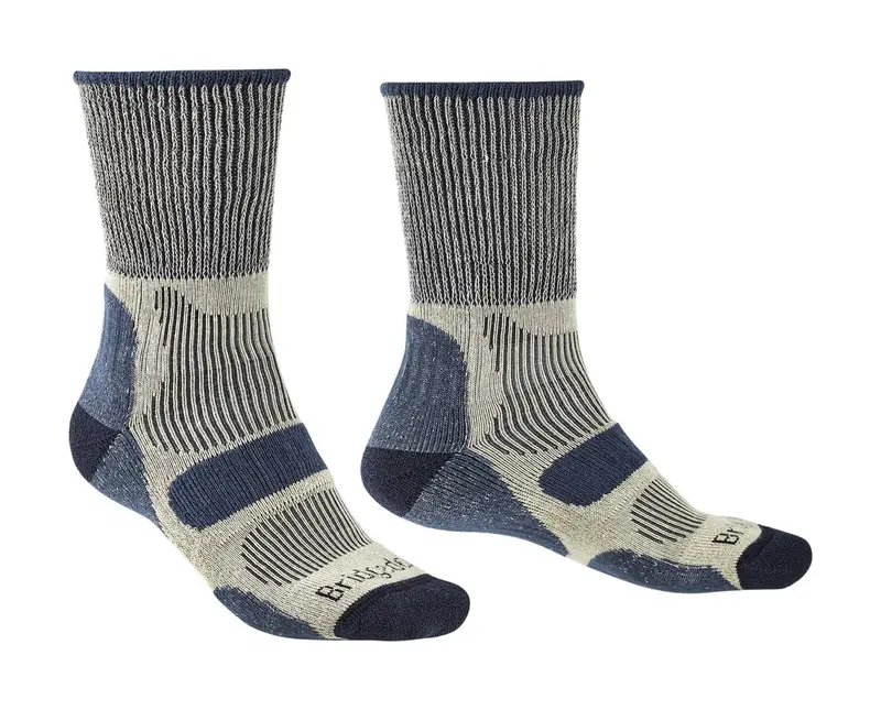Bridgedale Hike Cotton Cool Comfort Socks – Size 12+, Indigo 1