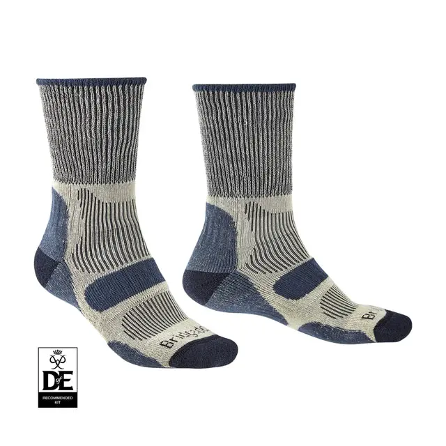Bridgedale Men’S Hike Lightweight Cotton-Cool Boot Socks – Indigo 1