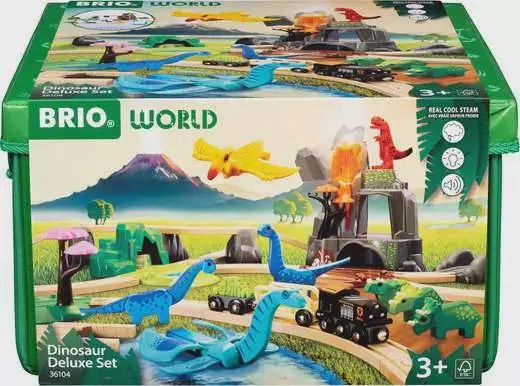 Brio Dinosaur Deluxe Railway Set – Themed Tracks, Figures & Locomotive 1