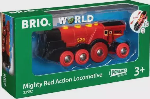 Brio Mighty Red Action Locomotive – Powerful Wooden Railway Engine 1