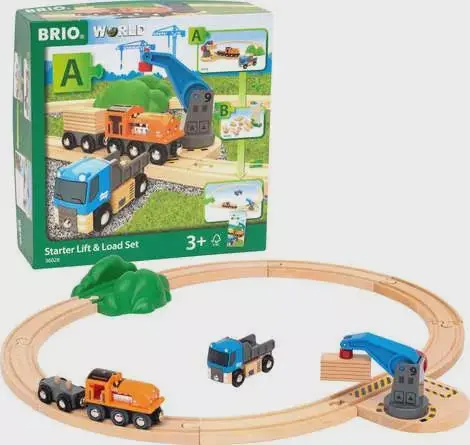 Brio Wooden Railway Starter Set With Lift & Load Feature 1