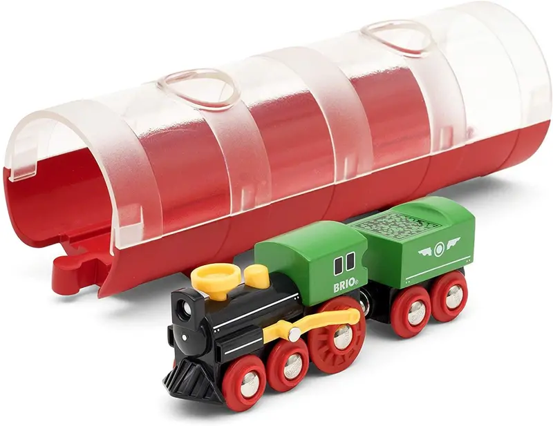 Brio Wooden Steam Locomotive With Tunnel Set 1