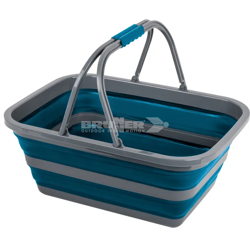 Brunner Fold-Away Holdall Basket – Collapsible Blue Storage Bin 1