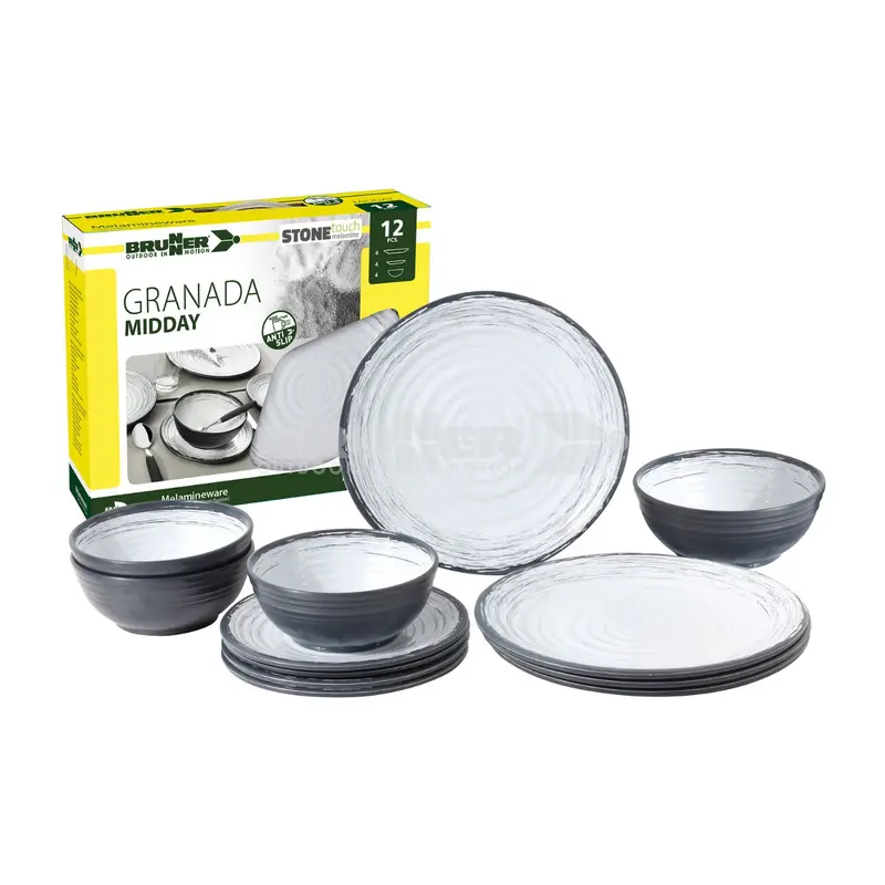 Brunner Granada Midday 12-Piece Melamine Tableware Set 1