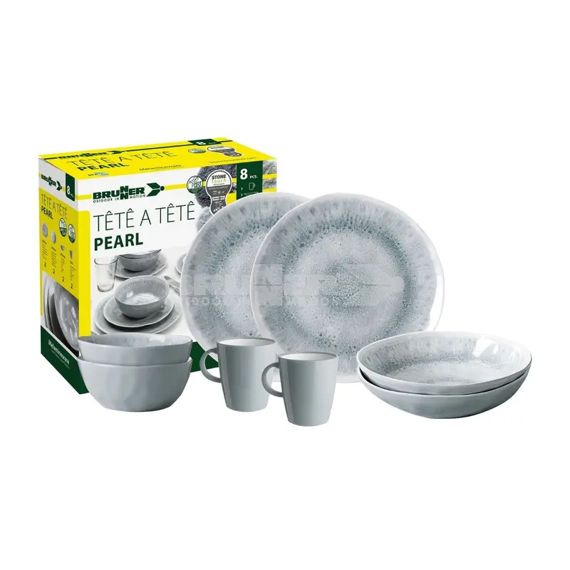 Brunner Pearl Tête-À-Tête 8-Piece Melamine Dining Set 1