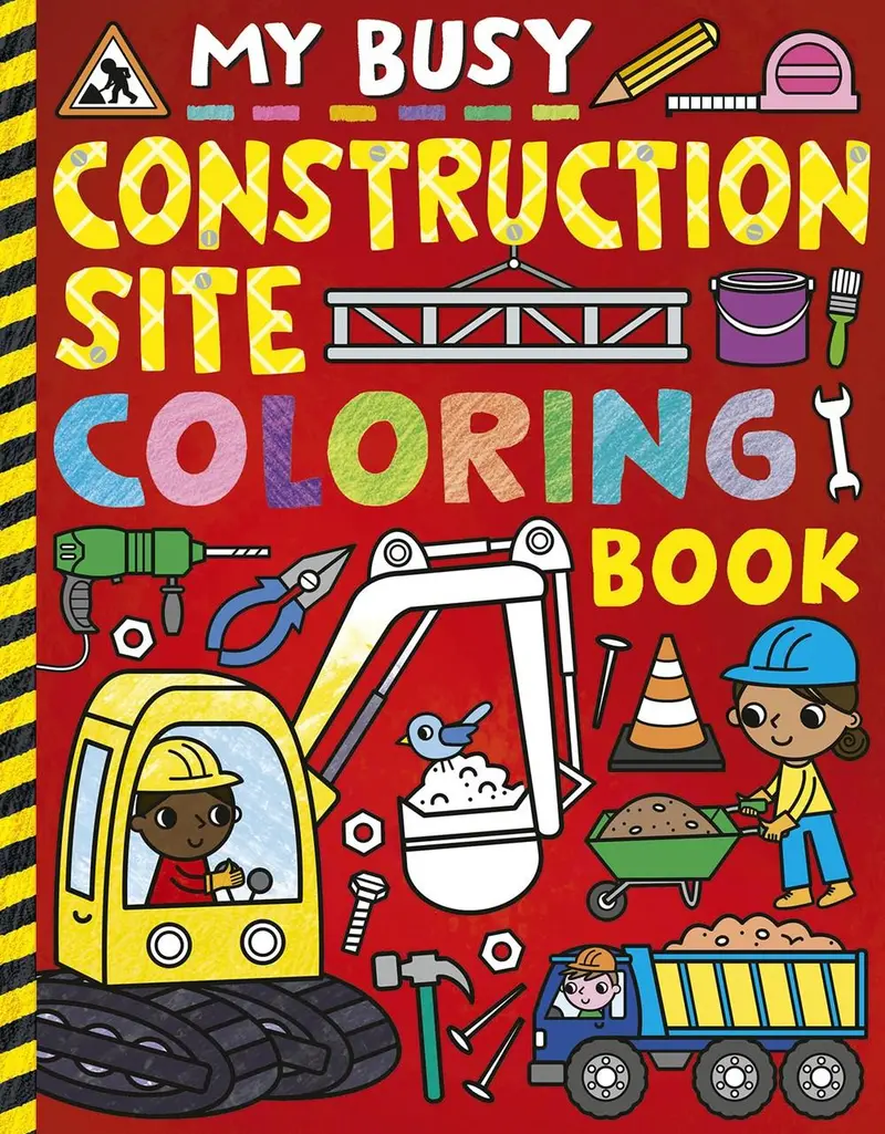 Busy Construction Site Coloring Book For Young Builders 1