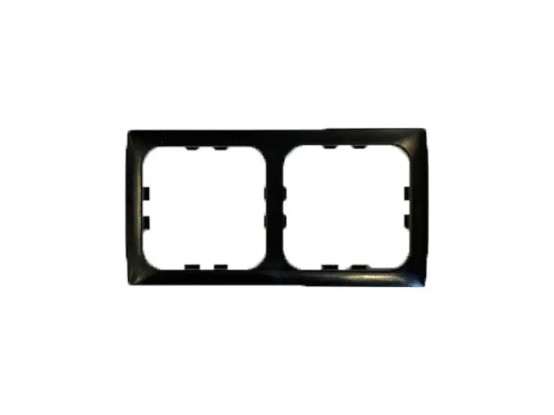 C-Line Twin-Gang Faceplate With Matte Black Finish 1