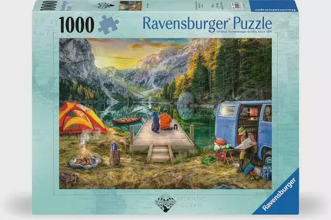 Calm Campsite: 1000-Piece Nature-Themed Jigsaw Puzzle 1