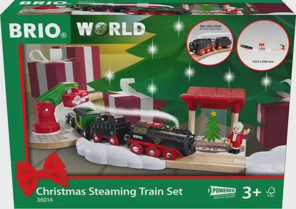 Christmas Steaming Train – Holiday-Themed Rolling Playset 1