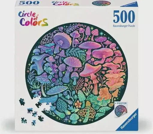 Circle Of Colors Mushroom-Themed Jigsaw Puzzle – 500 Pieces 1