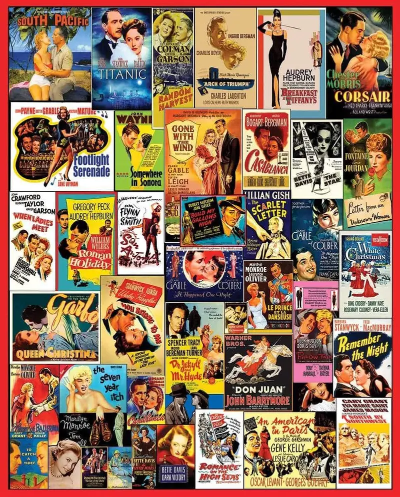 Classic Movie Posters – 1000-Piece Cinema Tribute Puzzle 1
