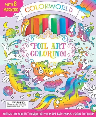 Colorworld Foil Art Coloring Book – Sparkling Metallic Designs 1