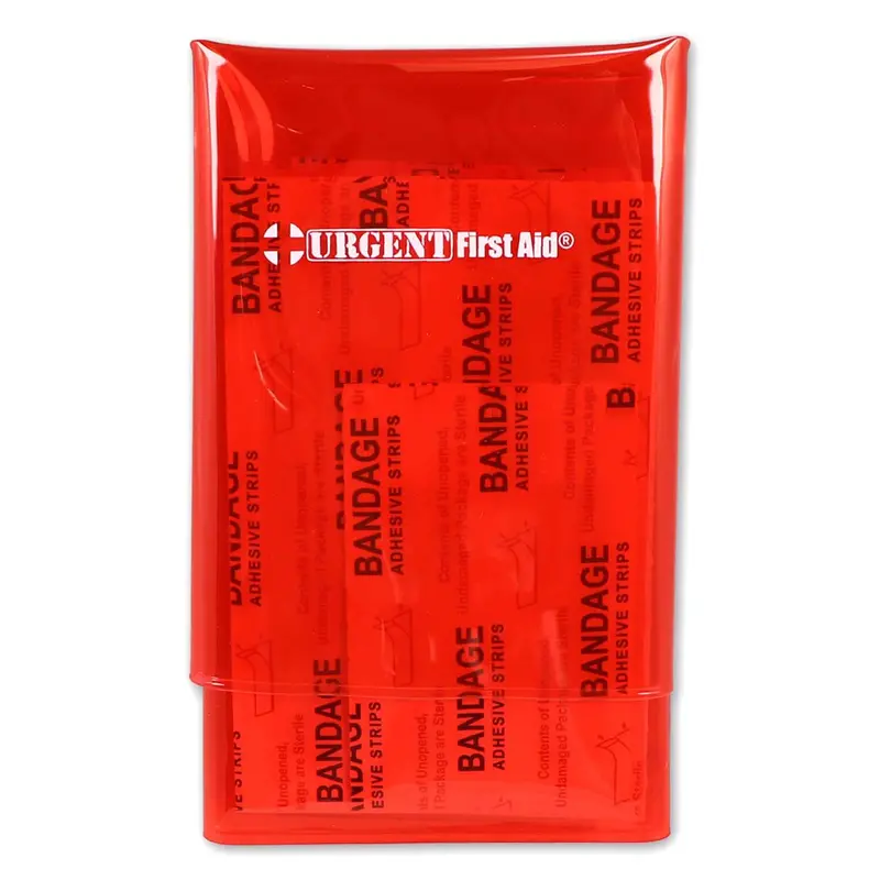 Compact Red Folding First Aid Pack – 18-Piece Urgent-Care Emergency Kit 1