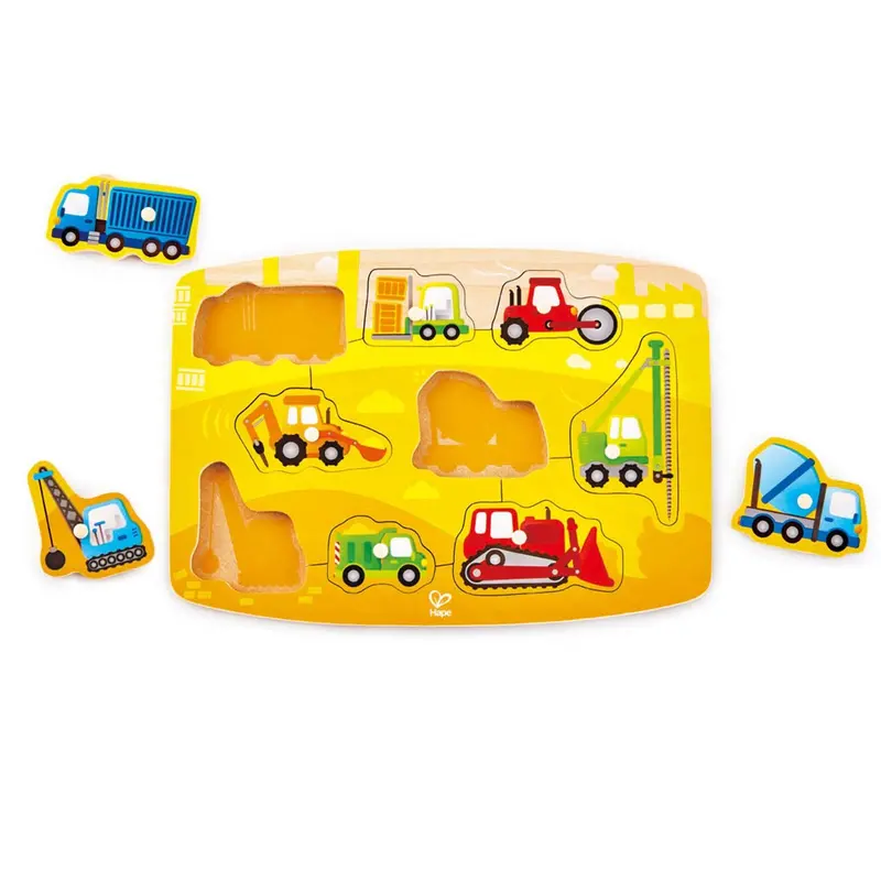 Construction Vehicle Peg Puzzle For Toddlers 1