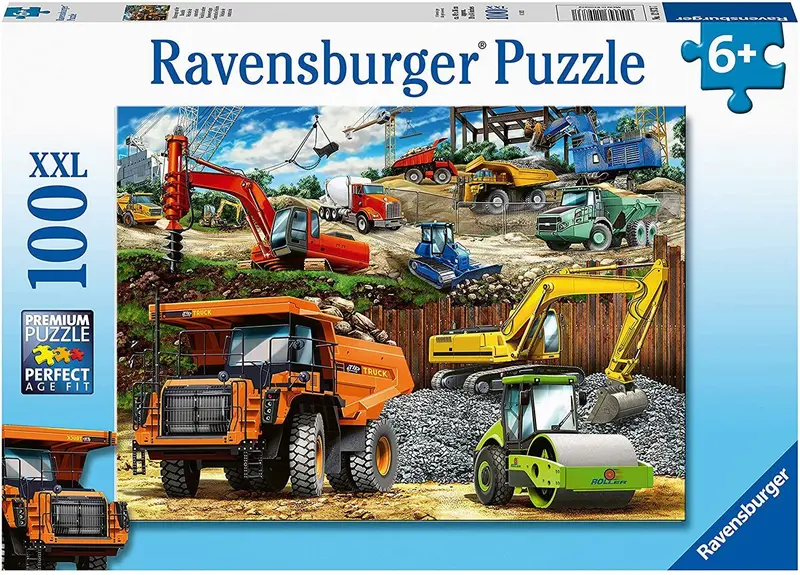 Construction Vehicles 100-Piece Puzzle For Toddlers 1