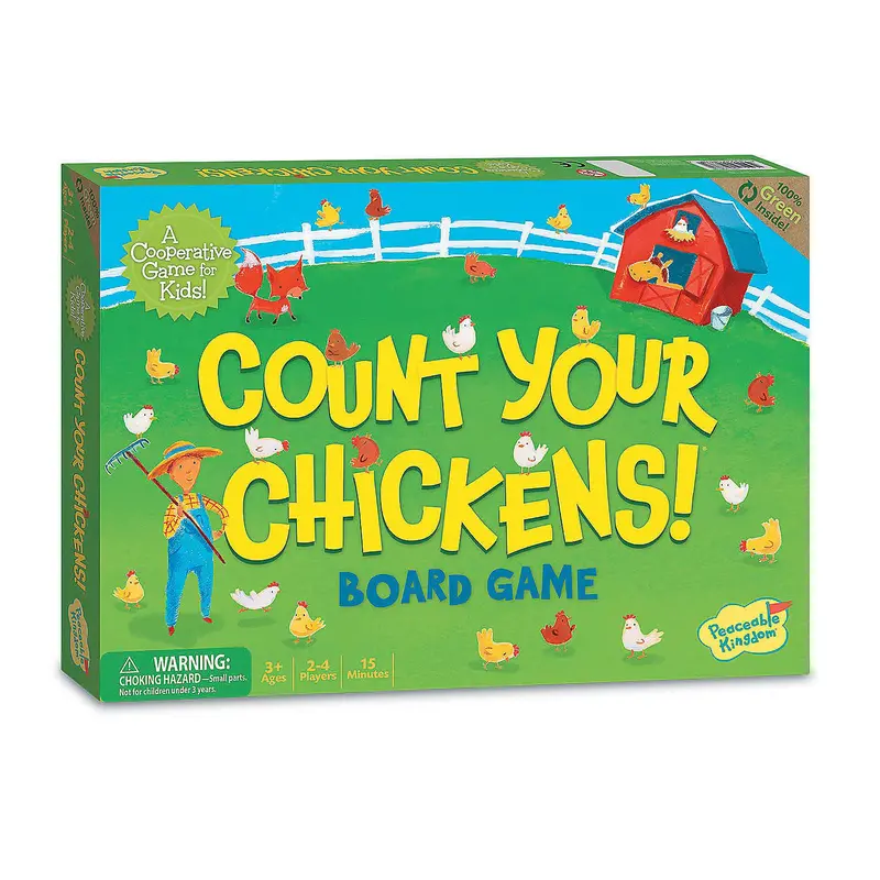 Count Your Chickens Cooperative Preschool Board Game 1