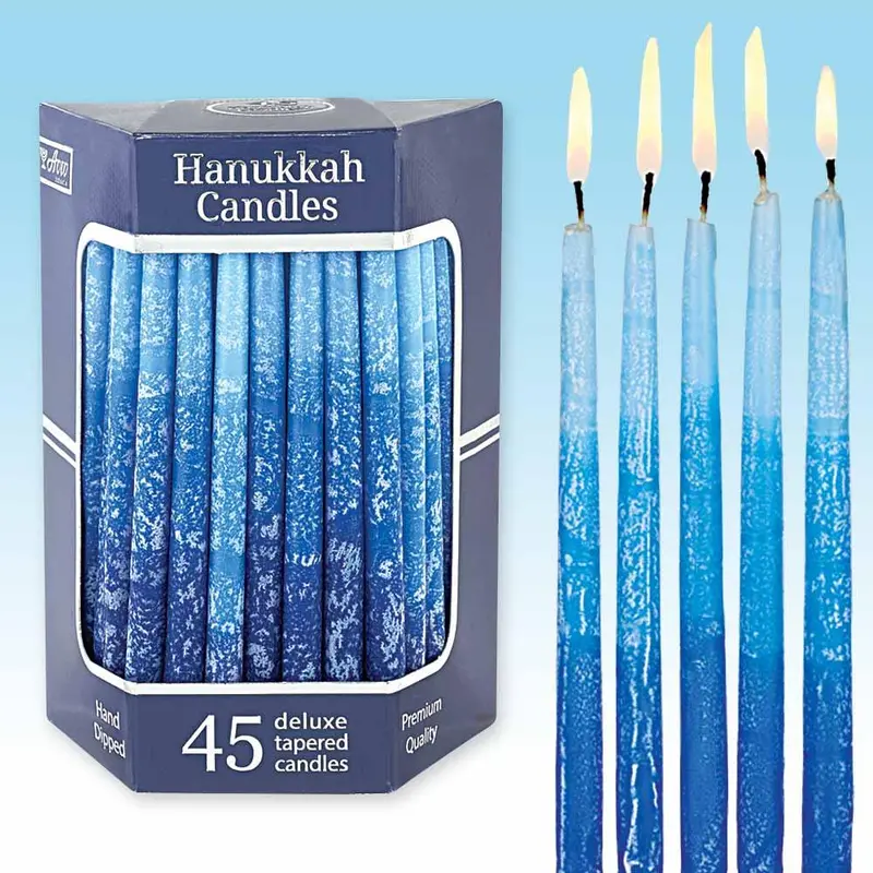 Deluxe Blue-Hued Hanukkah Candles 1