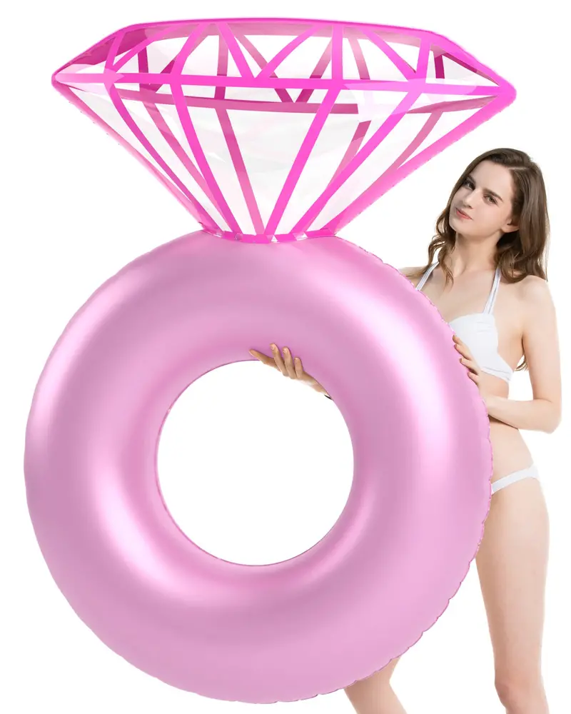 Diamond-Shaped Inflatable Ring Pool Float – Stylish Floating Tube For Relaxation & Poolside Leisure 1