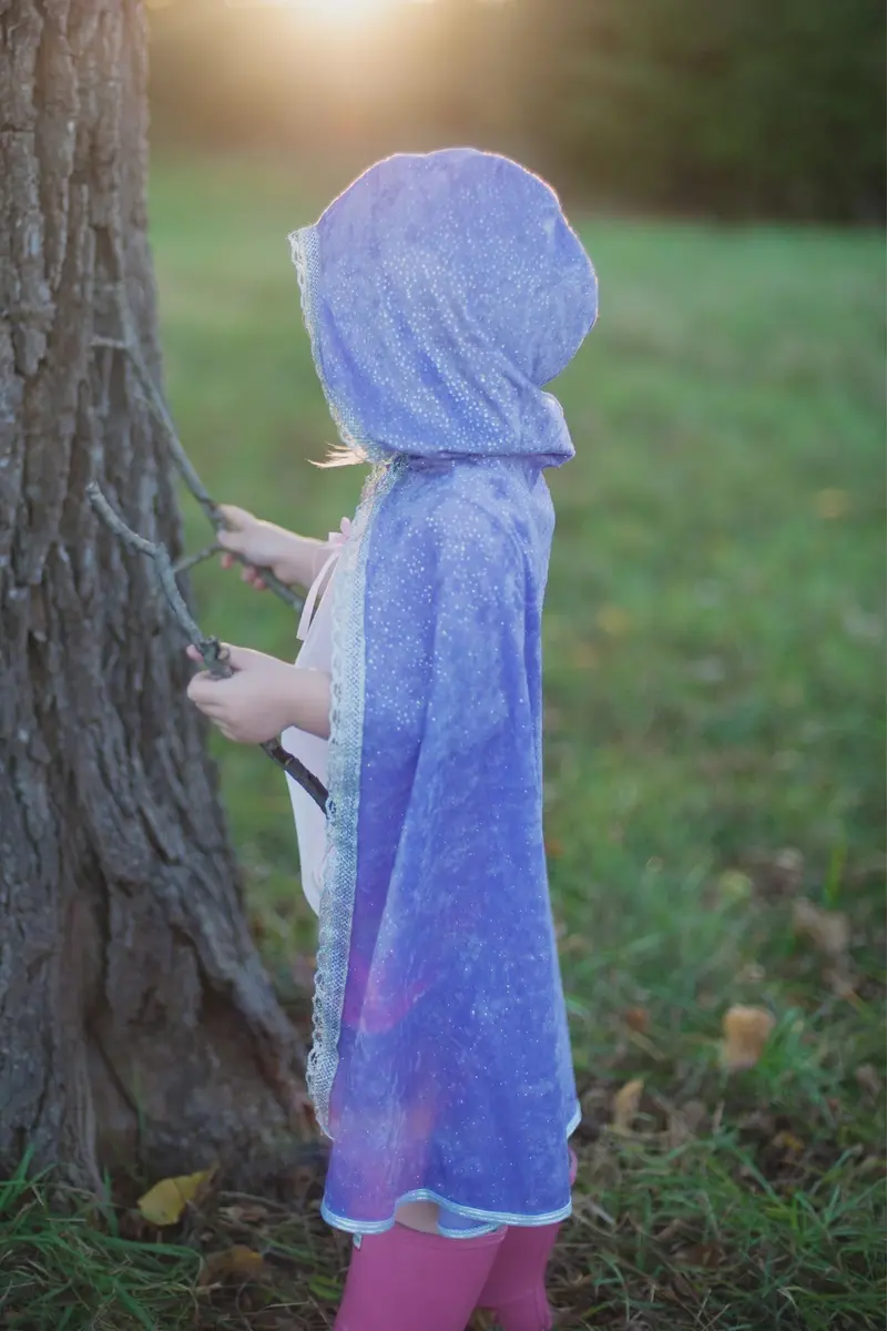 Diamond Sparkle Cape In Lilac – Shimmering Dress-Up Essential, Size 3–4 1