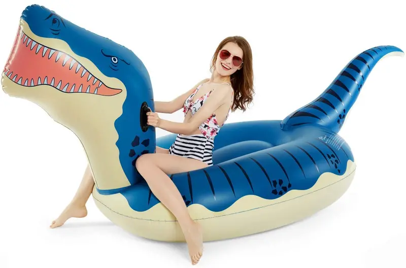 Dinosaur-Print Inflatable Pool Float – Artistic, Kid-Friendly Floating Lounge For Pools 1