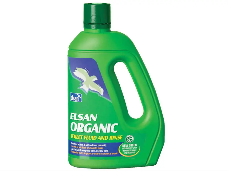 Elsan Organic Green 2-Litre Eco-Friendly Toilet Fluid With Rinse Additive 1