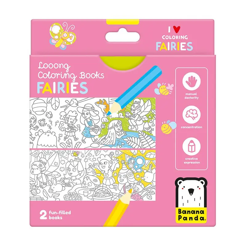 Extra-Long Fairy Coloring Scroll – Magical Illustration Adventure 1