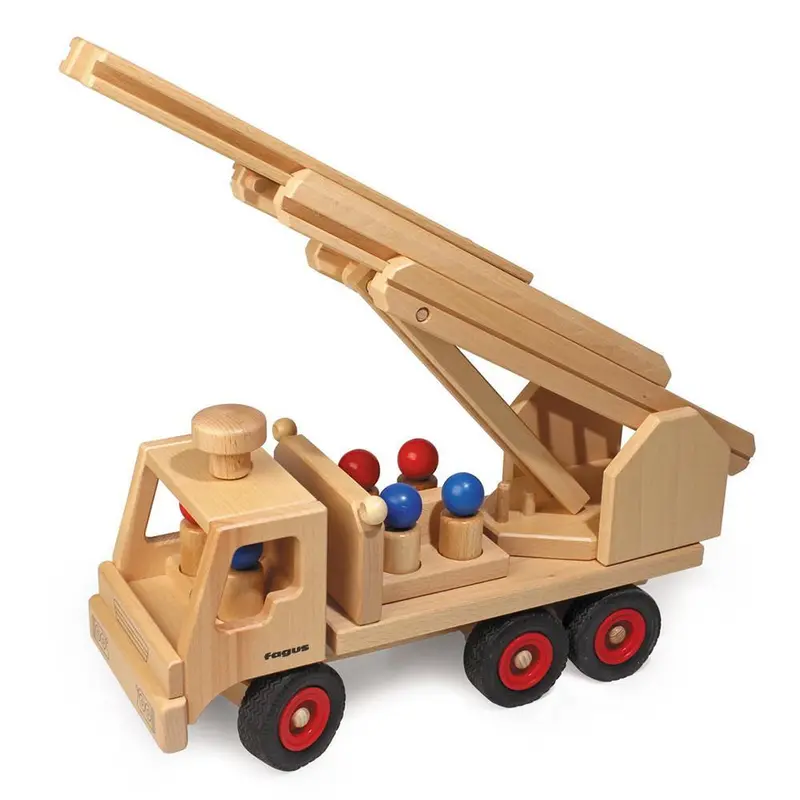 Fagus Wooden Fire Engine Toy Model 1