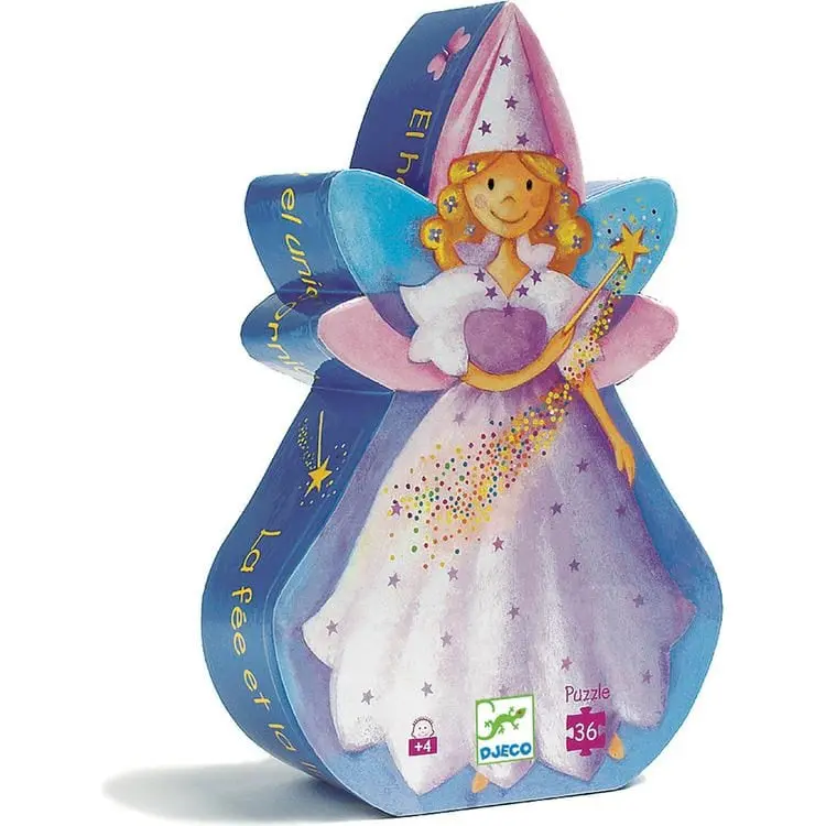 Fairy And Unicorn Silhouette Jigsaw Puzzle – Decorative Design 1