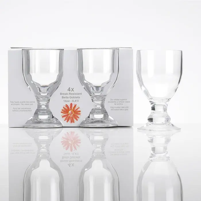 Flamefield Bella Acrylic Goblet – Clear Finish 1