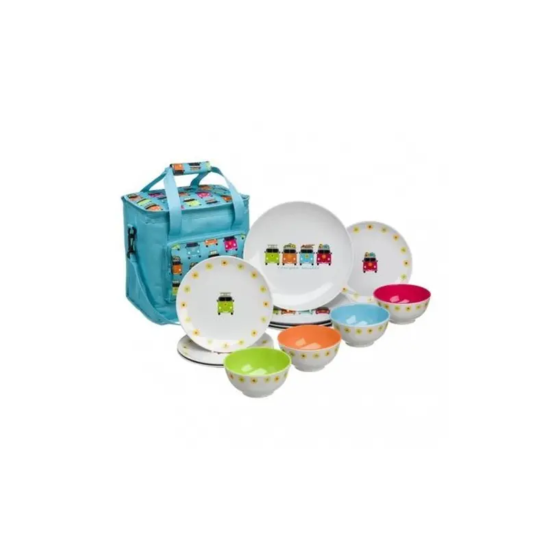 Flamefield Camper Smiles 13-Piece Melamine Set – Fun & Functional 1