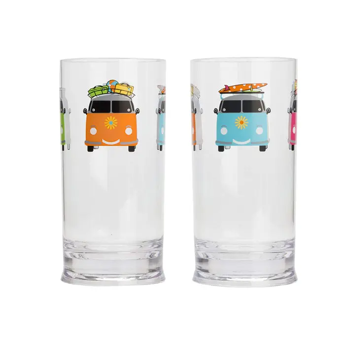 Flamefield Camper Smiles Tall Tumblers (Pack Of 2) – Insulated Height-Optimized Drinkware 1