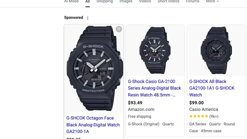 G-Shock Casio Black Digital Sports Watch 1