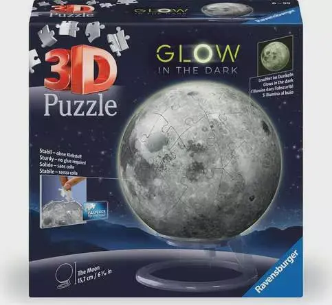 Glow-In-The-Dark Moon Round Puzzle – 72 Pieces 1