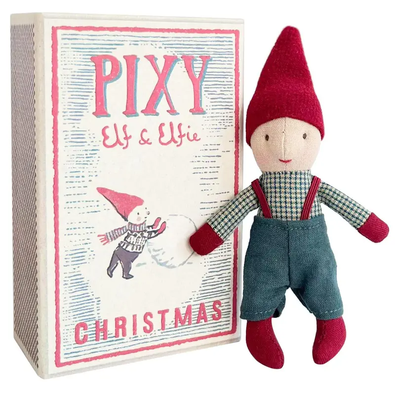 Green Pixie Elf Mini Plush In Matchbox 1