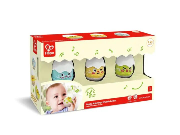Happy Hatchlings Wobbling Animal Rattle Set 1